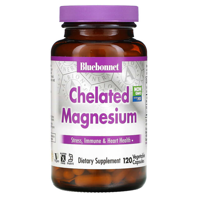 Bluebonnet Chelated Magnesium  120 vcaps