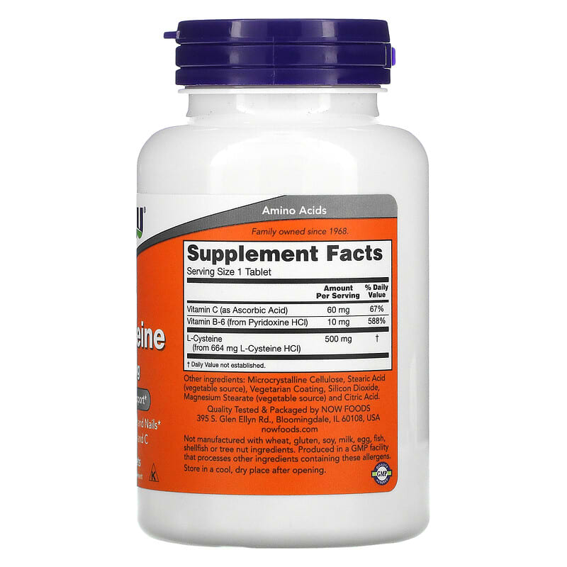 Now L-Cysteine (500mg)  100 tabs