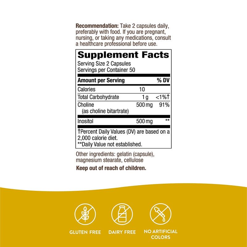 Nature's Way Choline & Inositol  100 caps