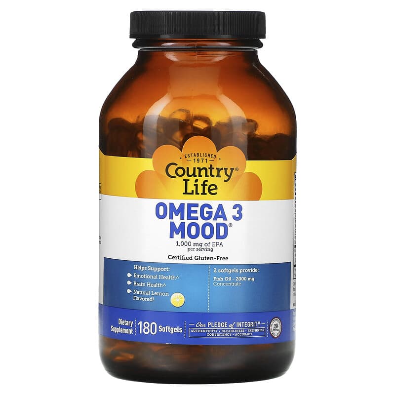 Country Life Omega 3 Mood  180 sgels