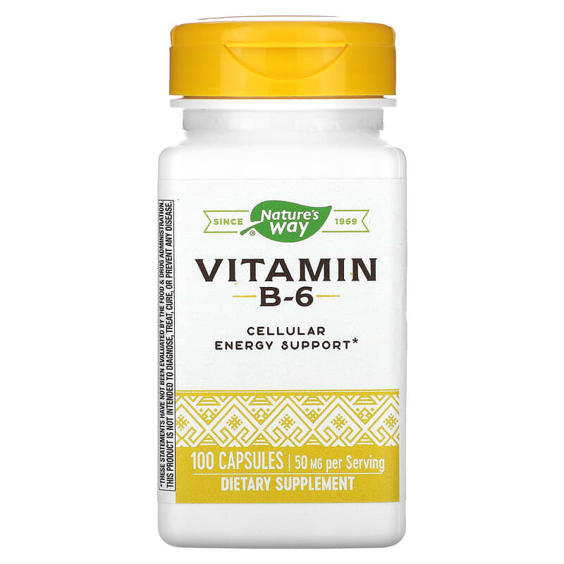 Nature's Way Vitamin B-6 (50mg)  100 caps