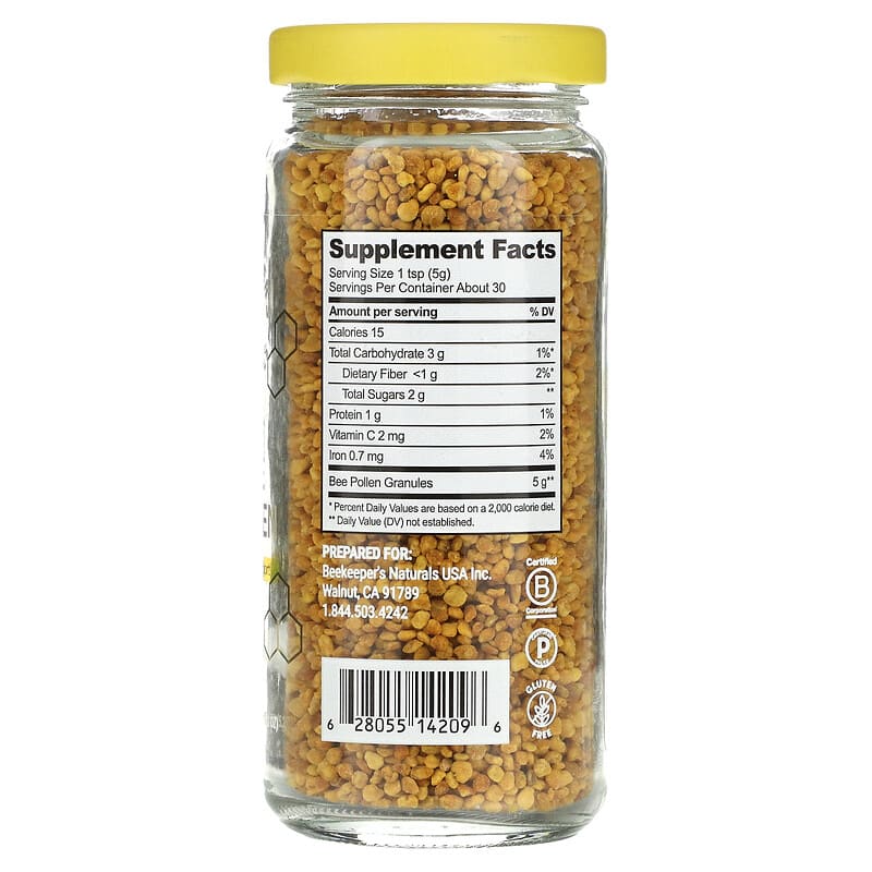 Beekeeper's Naturals B. Fueled Bee Pollen  150 grams