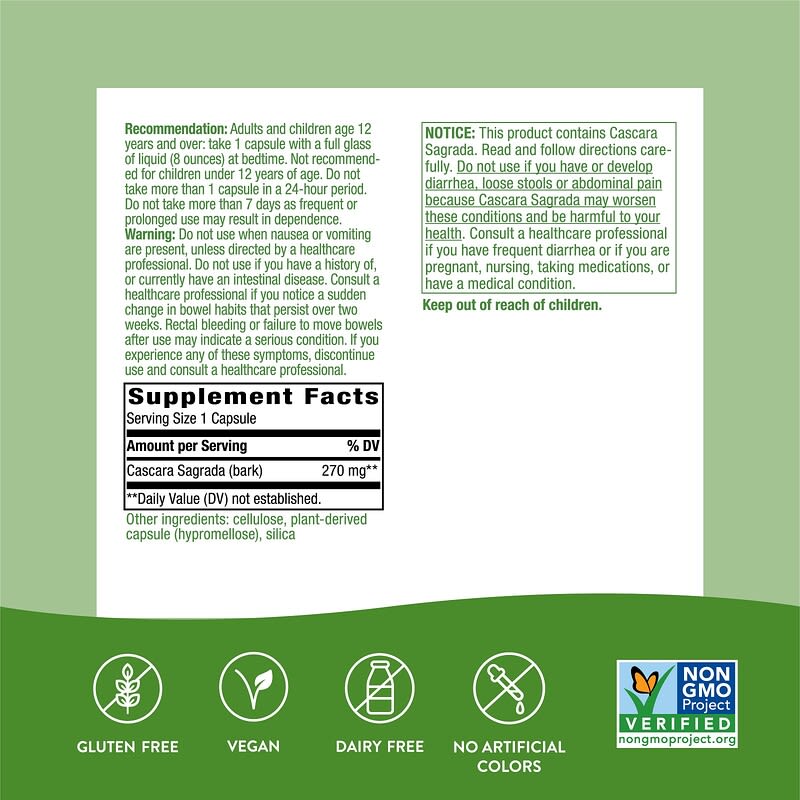 Nature's Way Cascara Sagrada  180 vcaps
