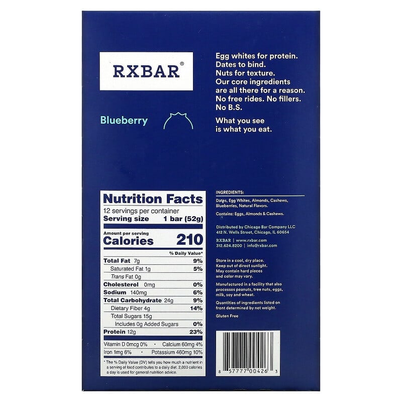 Rx Bar Rx Bar Blueberry 12 bars