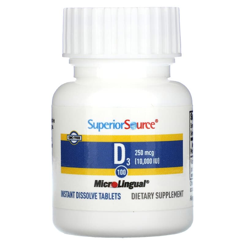 Superior Source MicroLingual Extra Strength D3 (10000IU)  100 tabs