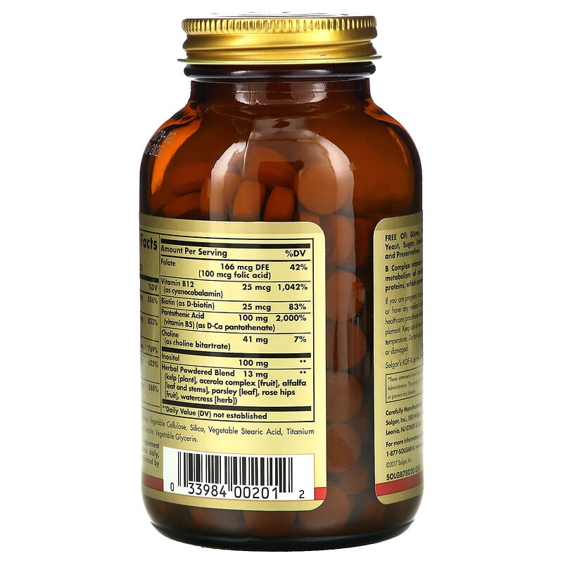 Solgar B-Complex with Vitamin C - Stress Formula  250 tabs