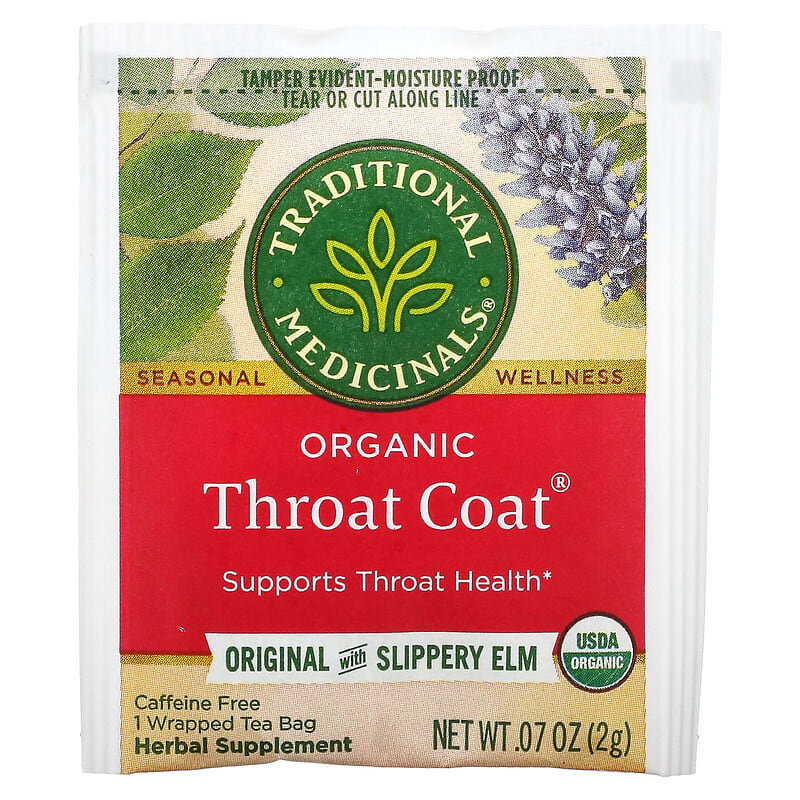 Traditional Medicinals Organic Seasonal Tea Throat Coat 16 pckts
