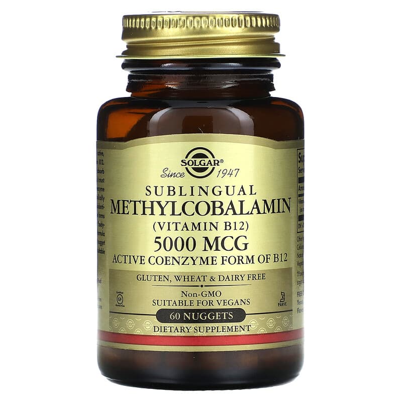 Solgar Sublingual Methylcobalamin (Vitamin B12) (5000 Mcg)  60 tabs