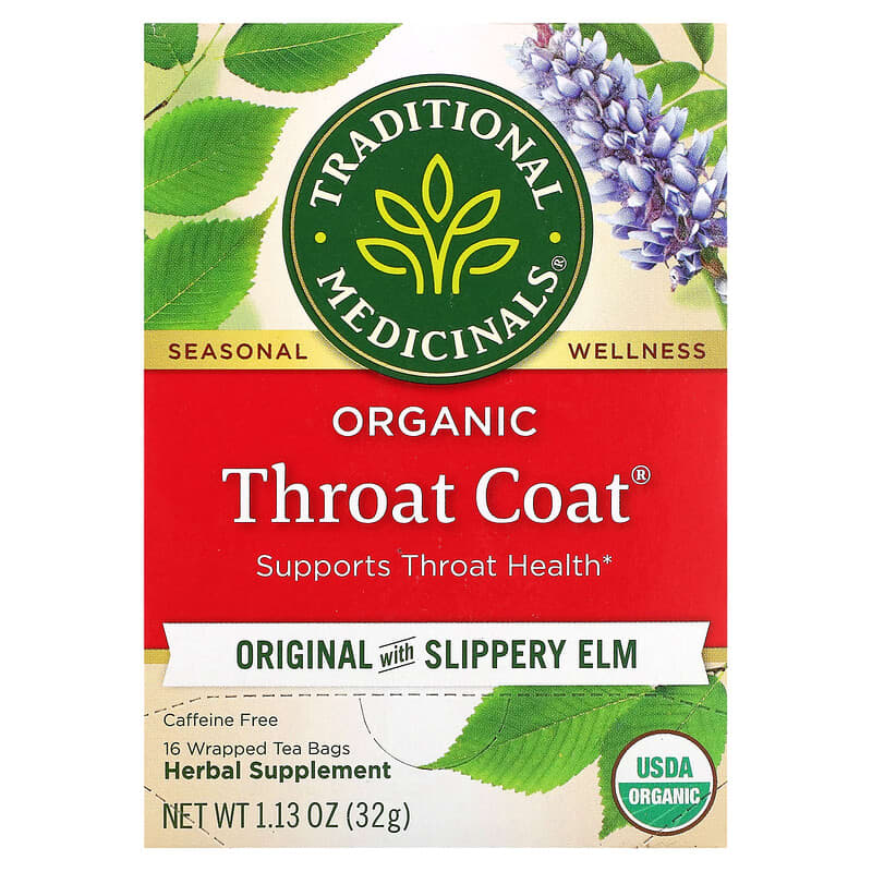 Traditional Medicinals Organic Seasonal Tea Throat Coat 16 pckts