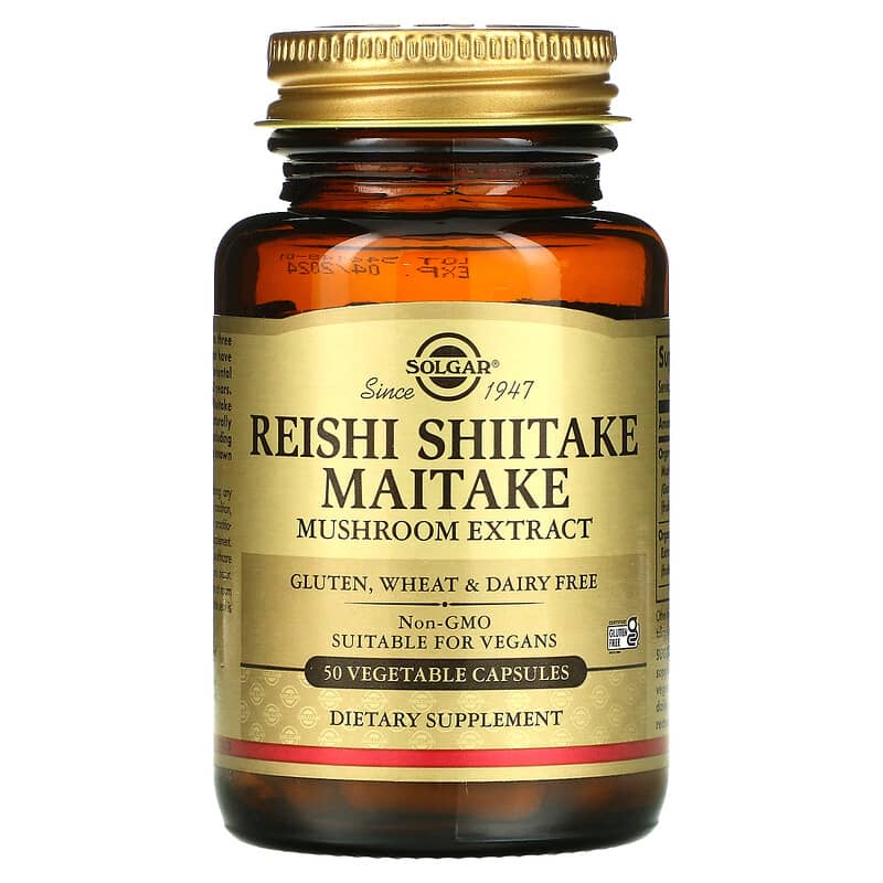 Solgar Reishi Shiitake Maitake Mushroom Extract  50 vcaps