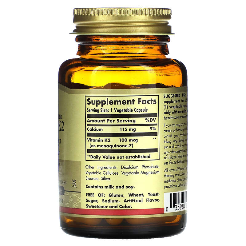 Solgar Vitamin K2 - MK7 (100mcg)  50 vcaps