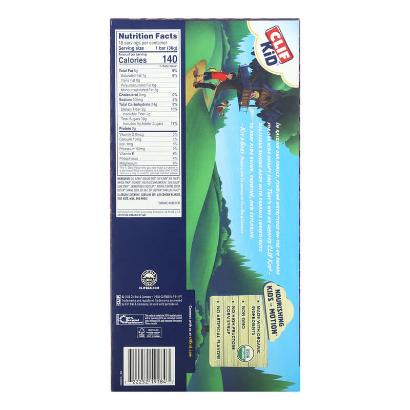 Clif Bar Z Bar for Kids Chocolate Chip 18 bars