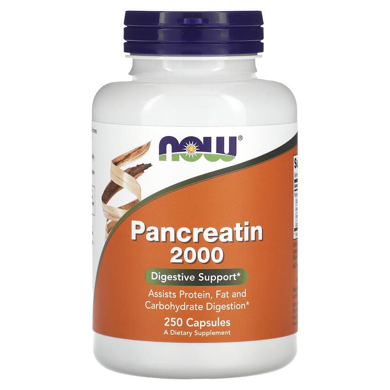 Now Pancreatin 10X (200mg)  250 caps