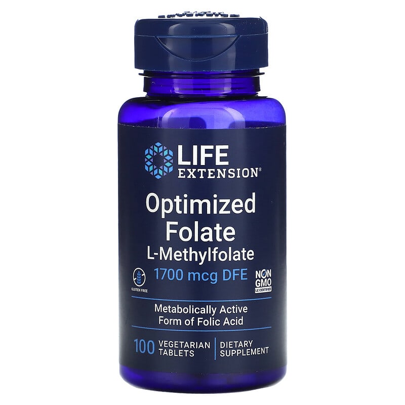Life Extension Optimized Folate (1000mcg)  100 tabs
