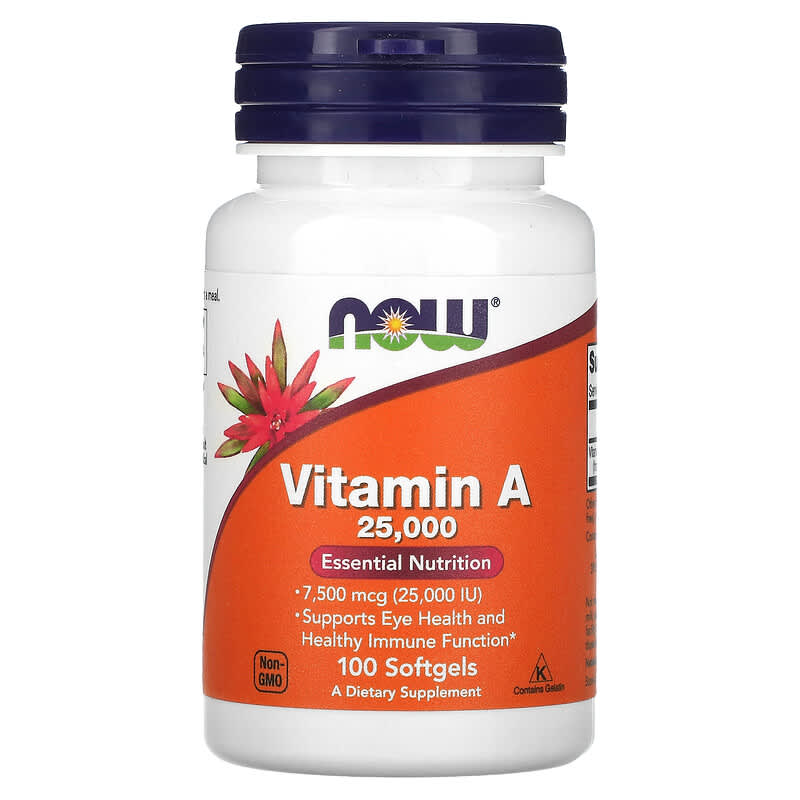 Now Vitamin A (25,000IU)  100 sgels