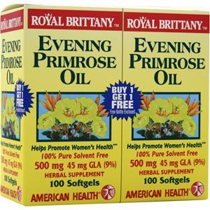 American Health Evening Primrose Oil (500mg) Twin Pack 100+100 200 sgels