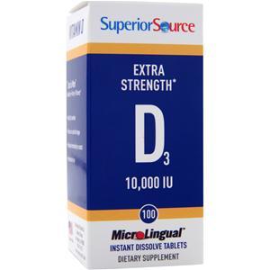 Superior Source MicroLingual Extra Strength D3 (10000IU)  100 tabs