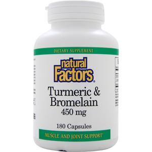 Natural Factors Turmeric & Bromelain (450mg)  180 caps