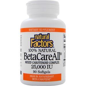 Natural Factors BetaCareAll Mixed Carotenoid Complex (25000IU)  90 sgels