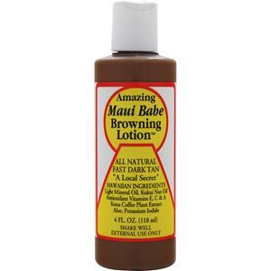 Maui Babe Browning Lotion - All Natural Fast Dark Tan  4 fl.oz