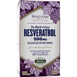 Reserveage Organics Resveratrol (500mg)  60 vcaps