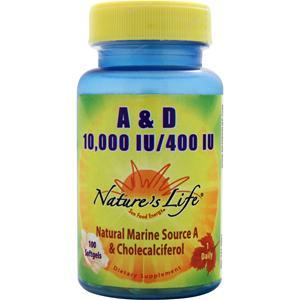 Nature's Life A & D (10,000IU/400IU)  100 sgels