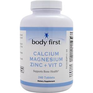 Body First Calcium Magnesium Zinc + Vit D  240 tabs