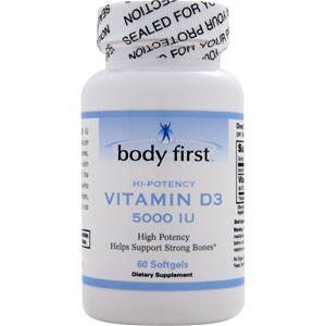 Body First Vitamin D3 (5000IU)  60 sgels