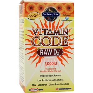 Garden Of Life Vitamin Code - Raw D3 (2,000IU)  60 caps