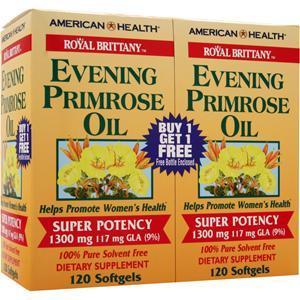 American Health Evening Primrose Oil (1300mg) Twin Pack 120+120 240 sgels