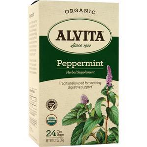 Alvita Tea Bags - Organic Peppermint 24 pckts