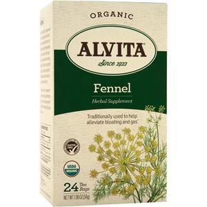 Alvita Tea Bags - Organic Fennel 24 pckts