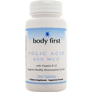 Body First Folic Acid (800mcg)  250 tabs