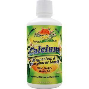 Nature's Life Calcium, Magnesium and Phosphorus Liquid Vanilla 32 fl.oz