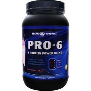 BodyStrong Pro-6 Protein Power Blend Strawberry Cream 2 lbs