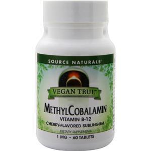 Source Naturals Vegan True MethylCobalamin Vitamin B-12  60 tabs