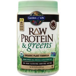 Garden Of Life Raw Protein & Greens (Organic Plant Formula) Chocolate Cacao 21.6 oz