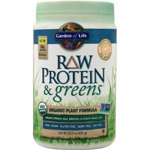 Garden Of Life Raw Protein & Greens (Organic Plant Formula) Lightly Sweet 23 oz