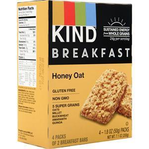 Kind Breakfast Bar Honey Oat 4 pack