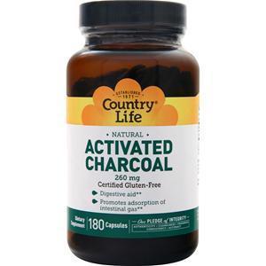 Country Life Activated Charcoal (260mg)  180 caps