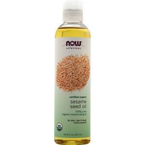 Now Sesame Seed Oil (Certified Organic)  8 fl.oz