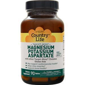 Country Life Target Mins - Magnesium Potassium Aspartate  90 tabs