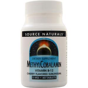 Source Naturals Methyl Cobalamin (5mg) Cherry 60 tabs