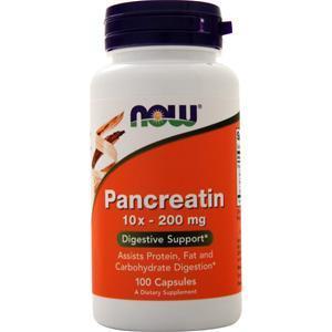 Now Pancreatin 10X (200mg)  100 caps