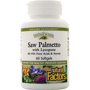 Natural Factors Saw Palmetto with Lycopene (160mg)  60 sgels