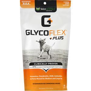 VetriScience GlycoFlex Plus - Canine Joint Support For Dogs Over 30 lbs 60 chews