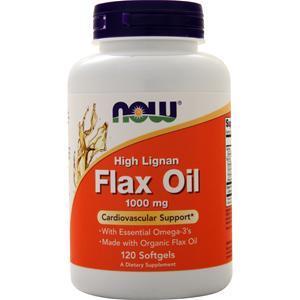 Now High Lignan Flax Seed Oil (1000mg)  120 sgels