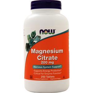 Now Magnesium Citrate (200mg)  250 tabs