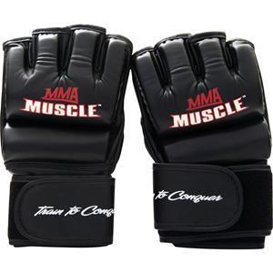 MMA Muscle Hybrid Fight Gloves Black - Regular 2 glove