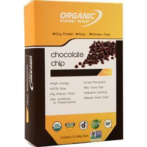 Organic Food Bar Raw Bar Chocolate Chip 12 bars